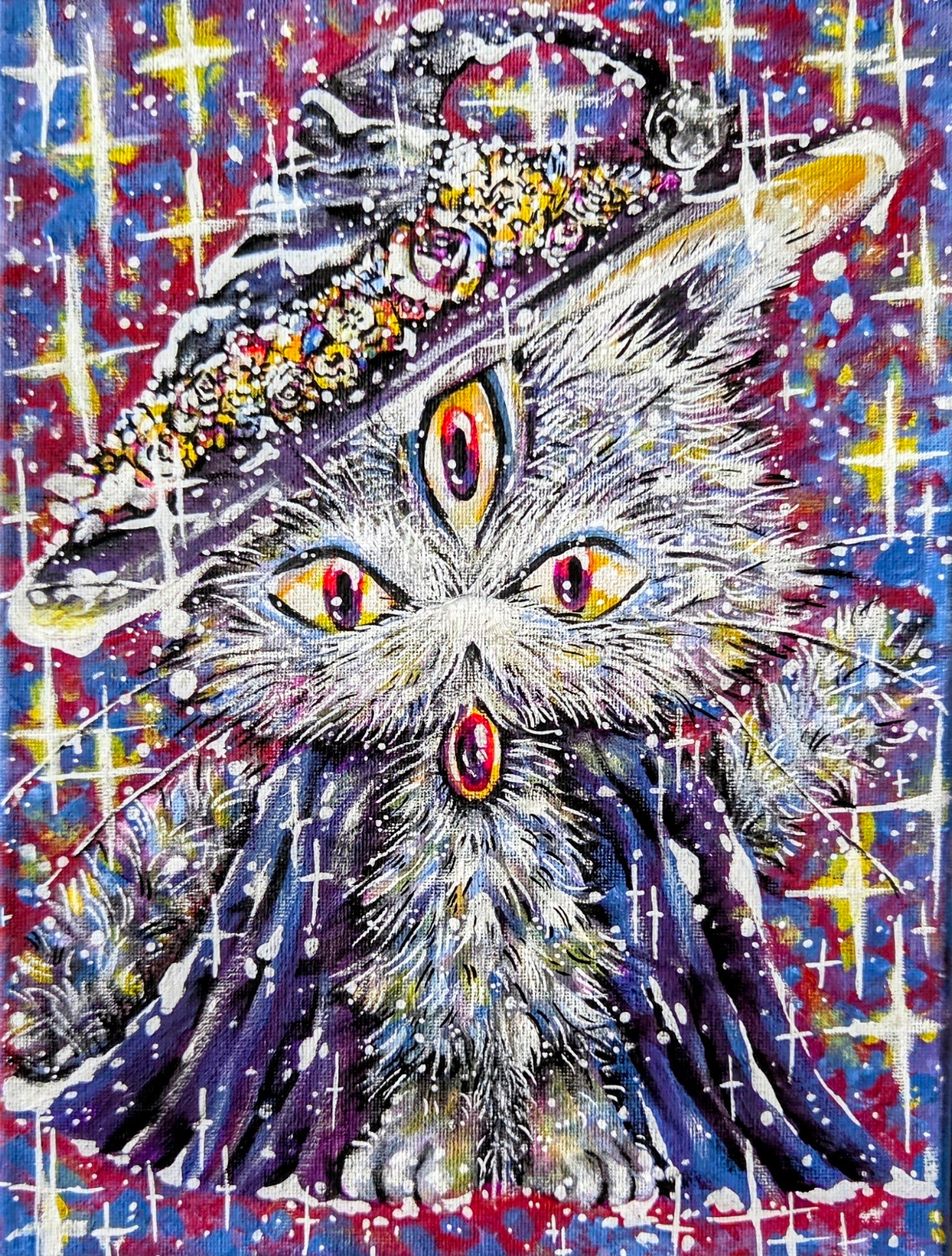The Winter Witch 9 x 12 Original Acrylic